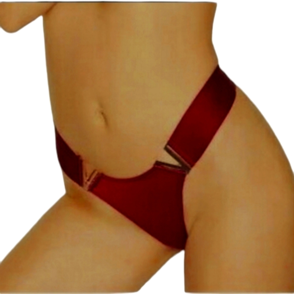 NWT VS Very Sexy Large Gold V Brazilian Panty